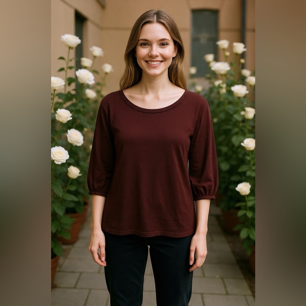 Talbots Rich Burgundy Blouse